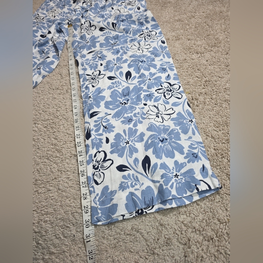 Charter Club Luxury 100% Linen Floral Print Womens Pants Sz XL - Picture 6 of 10